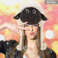 DolliBu Plush hats - Super Soft Warm Hat with Ear Flaps, Stuffed Animal Halloween Costume for Kids & Teens - One Size, Black Nos
