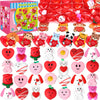 28 Pack Valentine Mochi Squishies Toys and Valentine Cards for Kids, Animal Mochi Squishies Filled Hearts, Kawaii Squishies Stre