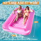 Sloosh XL Inflatable Tanning Pool Lounge Float  85 x 57 Extra Large Sun Tan Tub mature-themed Pool Floats Raft for Pool Sunbathing Suntan Blow up Pool Lounger Tanning Bed Floatie for mature-themeds  XL-Pink