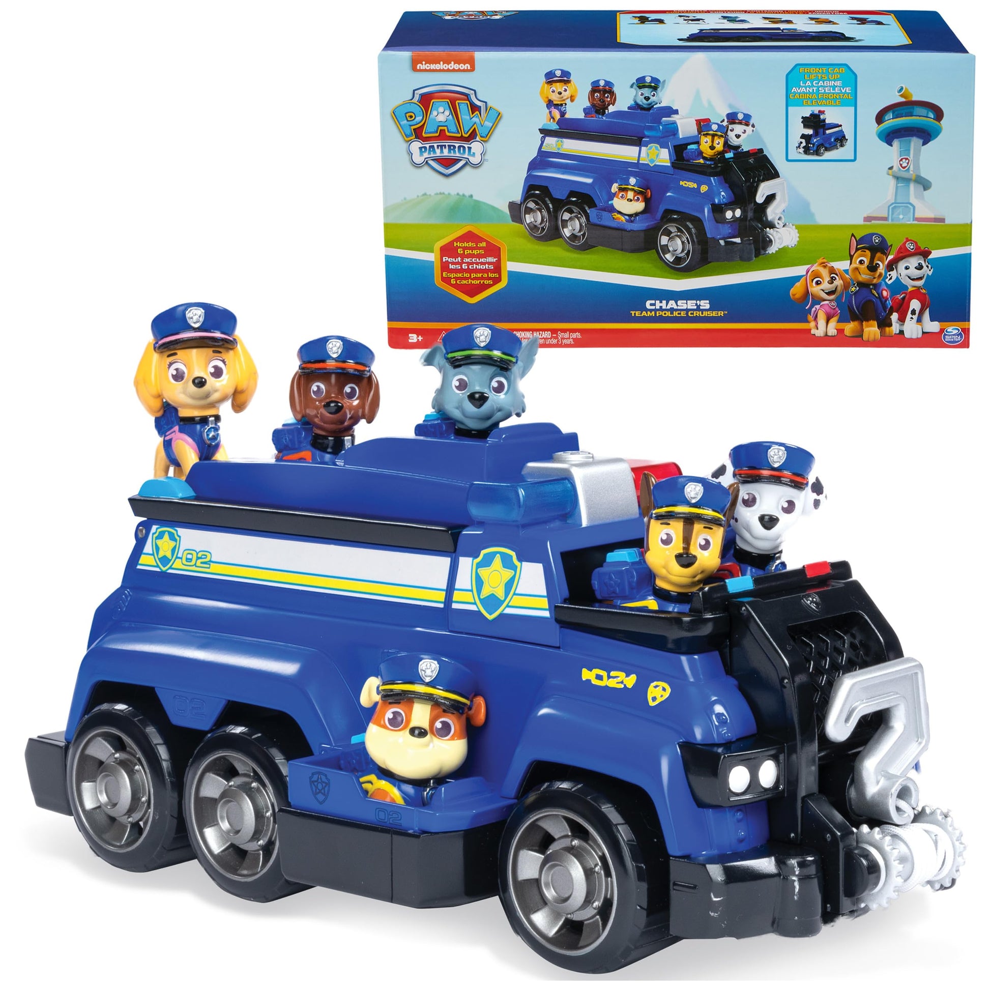 PAW Patrol Team Cruiser  Large Scale Vehicle with limited availability Chase  Marshall  Skye  Rubble  Rocky & Zuma Action Figures  Toys for Boys & Girls Ages 3+