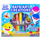 Baby Shark Bath Art Creations Play Set for Kids & Toddlers - Draw Washable Artwork During Bathtime or Shower Time - Dissolvable 