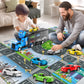 NIPLOOOW Racing Trucks Toy Set with Play Mat, Carrier Truck Play Vehicles Set for 3 4 5 6 Years Old Boys Kids, Die-Cast Car Toy