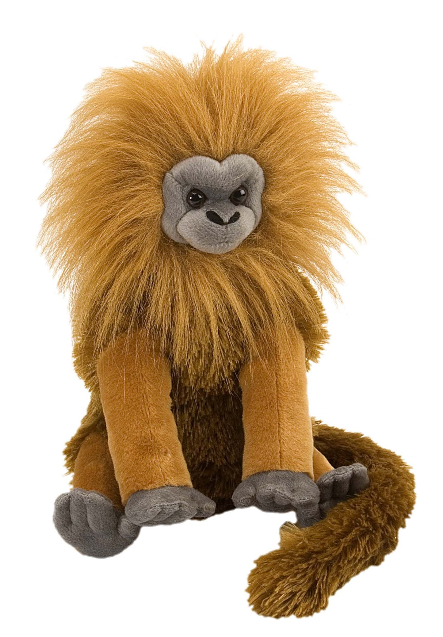 WILD REPUBLIC Golden Lion Tamarin Cuddlekins Stuffed Animal, 12 inches, Made from Recycled Materials, Plush Toy for Kids