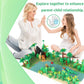 OLRMA Jungle Trees Building Bricks Set with 2 Base Plates, Multicolor Rainforest Plants & Animals Kit, Ideal for Kids & Adults