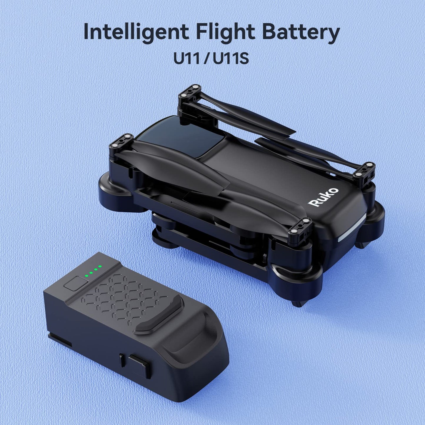 Ruko U11/U11S Drone Intelligent Flight Battery Replacement for U11/U11S RC Quadcopter Drone, 7.4V 1200mAh/8.88Wh Li-po Rechargea