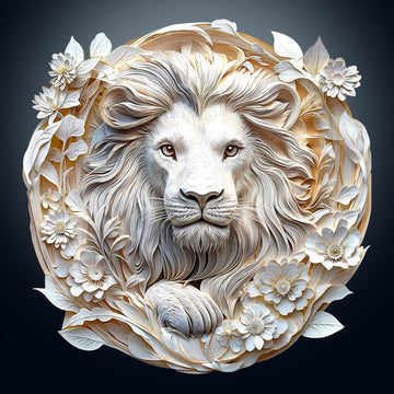 Wooden Puzzles for Adults, 3D Visual Effect Paper Lion Puzzle, Wood Puzzles Adult, Unique Animal Shape, Paper Sculpture Modern A
