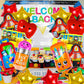20 Pcs Back To School Balloons, Colorful School Bus Balloons Pencil Apple Crayon Foil Balloon, Red Yellow Mylar Helium Balloons