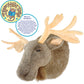 TigerHart Plush Moose Wall Mount Bust - 24 Inch Stuffed Animal Trophy, White Color
