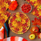 Fall Leaves Party Plates & Napkins Set - 80 Pcs (40x7 Dessert Plates + 40 Napkins) | Autumn Harvest Maple Leaf Design Disposable