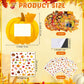 Blosssound 24 Sets Thanksgiving Fall Picture Frame Craft Kits Thanksgiving DIY Photo Frames with Stickers Pumpkin Photo Autumn G