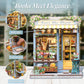 Book Nook Kit  DIY Miniature House Kits for mature-themed and Teens  Dollhouse Tiny Booknook Garden House Bookshelf  DIY Craft Gifts for Family and Friends (Anna's Blue Blossom)