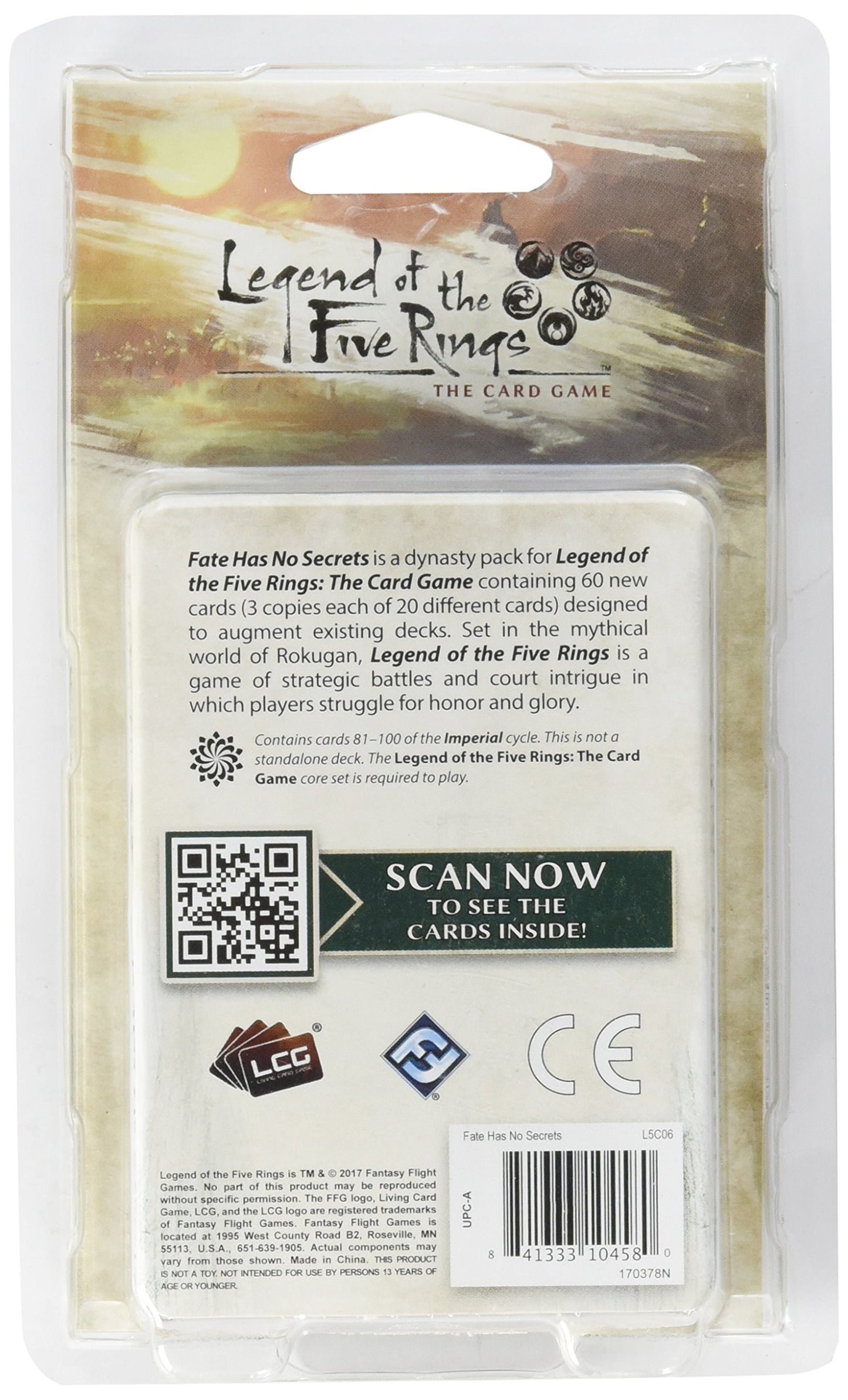 Legend of the Five Rings LCG: Fate Has No Secrets - Tactical Strategy Game for Kids & Adults, Ages 14+, 2 Players, 45-90 Minute