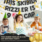Fulmoon Pre Strung This Skibidi Rizzler Is 9 No Cap Glitter Banner 9th Birthday Party Decorations, Funny Birthday Sign, Party Su