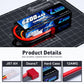 Zeee 2S Lipo Battery 6200mAh 7.4V 60C Hard Case Battery with Deans T Connector for RC Vehicles Car Truck Truggy Boat Racing Hobb