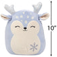 10' Farryn The Purple Fawn Squishmallow - Kellytoy Christmas Plush Toy