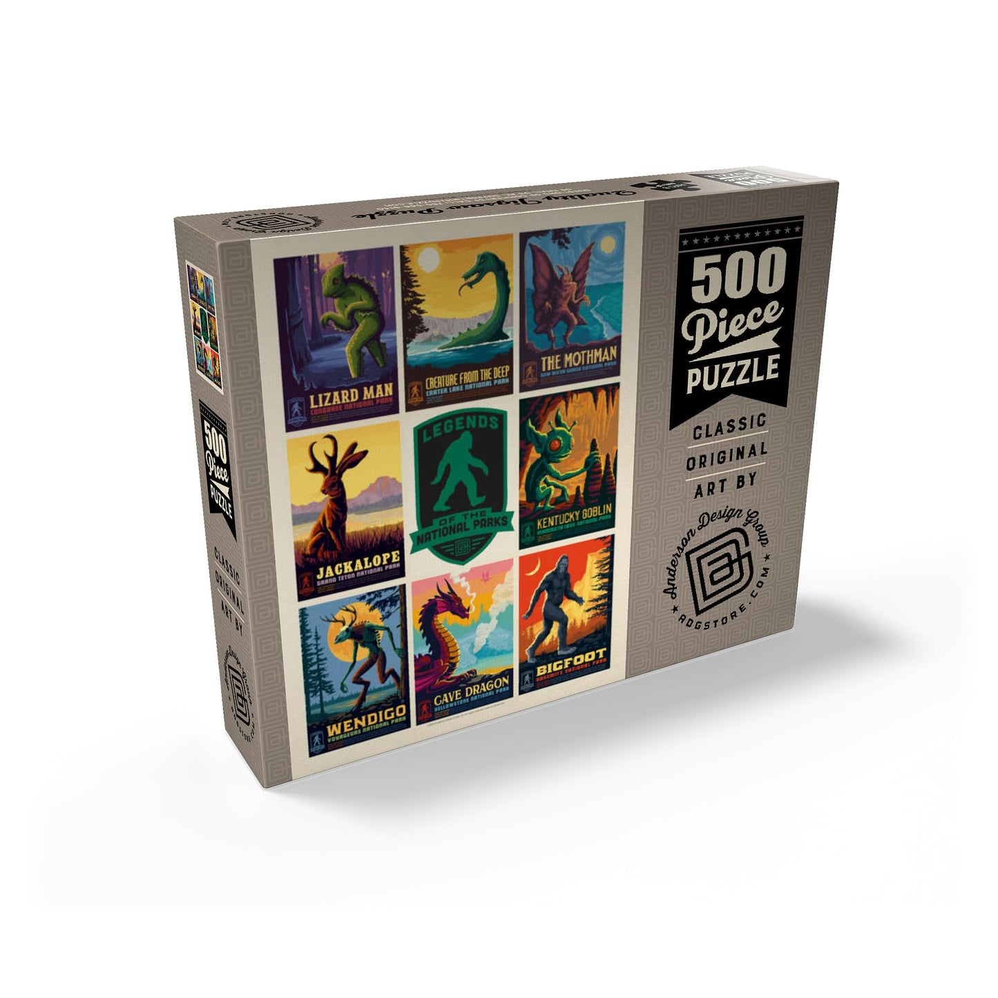 MyPuzzle.com Vintage National Parks 500 Piece Jigsaw Puzzle - Colorful Cardboard Print for Adults