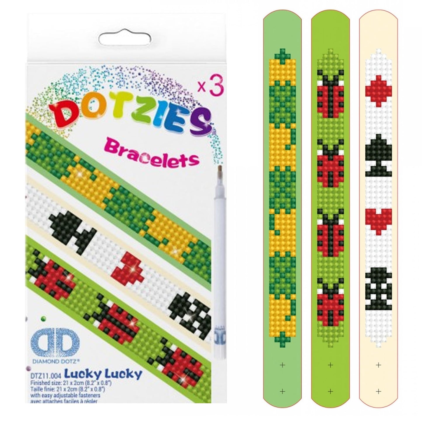 DIAMOND DOTZ Kits Dotzies - Lucky Lucky, Diamond Art Bracelet Making Kit Adults, Diy Bracelet Kit, Diamond Painting Bracelet Kit