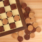 QuadPro Wooden Checkers Pieces Only  30 Wood Backgn Pieces with 5 Dice & Storage Bag  enhanced Wood Pieces for Backgn and Checkers  Ideal for Replacement or Spare Pieces