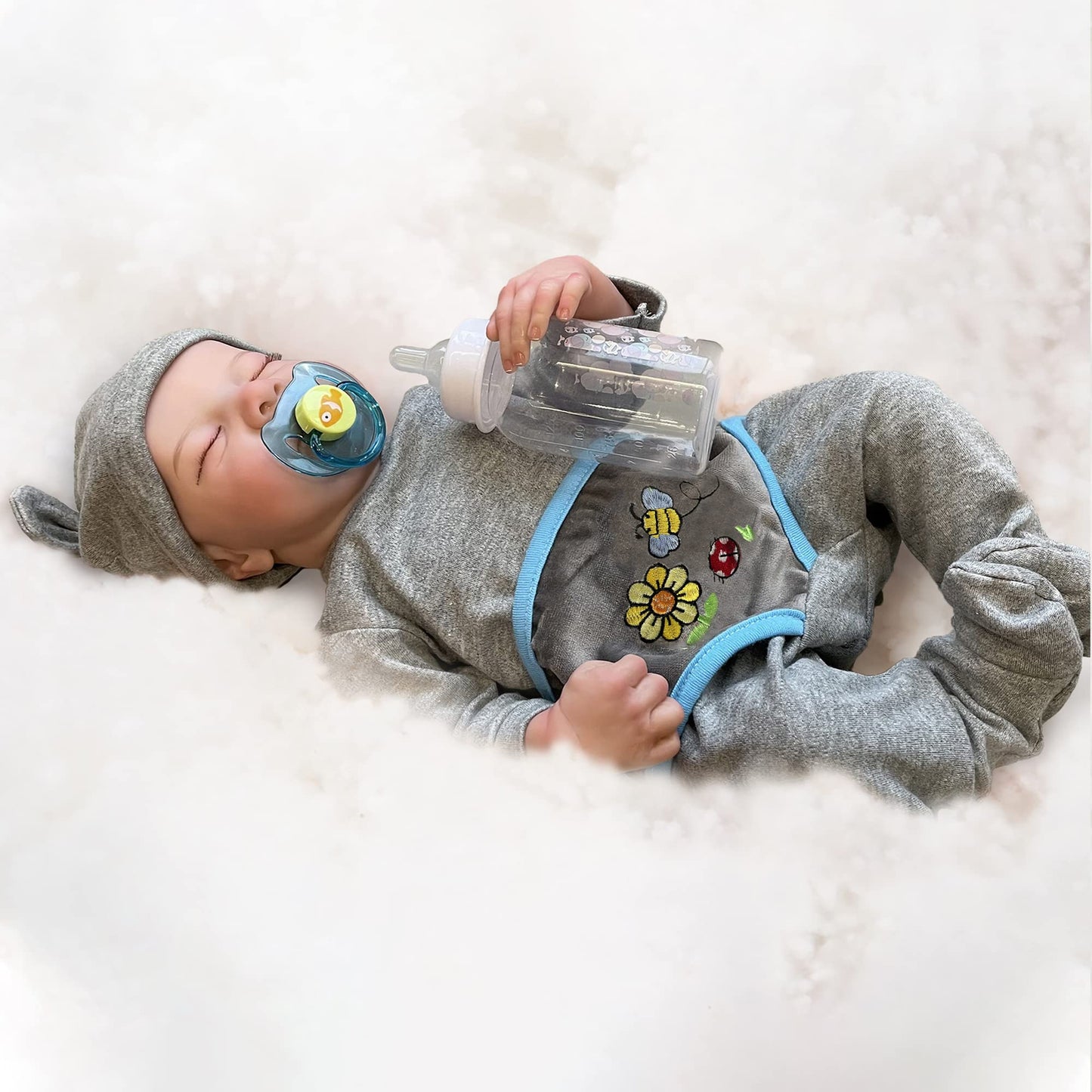 Fockof Realistic Reborn Baby Dolls Reborn Baby Boy-17-Inch Lifelike Newborn Baby Dolls Vinyl Full Body Realistic Baby Doll Real Baby Doll Gift For Kids Age 3 + (Blue)