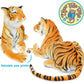 Viahart Rohit The Orange Bengal Tiger - 46 Inch (Tail Measurement Not Included) Big Stuffed Animal Plush Cat - By Tigerhart Toys
