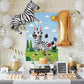 Pin The Tail On The Zebra Party Games For Kids Wild Animal Birthday Party Decorations, For Jungle Safari Party Decorations Zoo Party Supplies For Boys Girls, Large Zebra Poster With 56 Tail Stickers