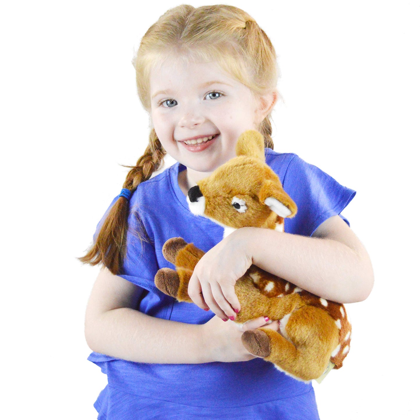 TigerHart 10 Inch Fawn Stuffed Animal Plush - Brown, White, Black - Kids Model UY435