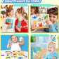 Wooden Peg Puzzles For Toddlers,Montessori Toddler Puzzles For Child,Fine Motor Skill Learning Puzzles Toys For Baby Boys Girls Gifts-6 Pcs Shape,Farm,Sea Animal,Dinosaurs,Fruits,Animals