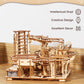 Sainsmart Jr. 3D Wooden Puzzles For Adults, 225 Pcs Marble Run Wood To Build, Electric Driven Mechanical Model Building Kit, Diy Gift For Aged 14+, Roller Coaster