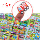3D Puffy Car And Vehicle Stickers For Kids Toddlers, 6 Packs Reusable Foam Truck Stickers For Boys With Construction Trucks, Tra