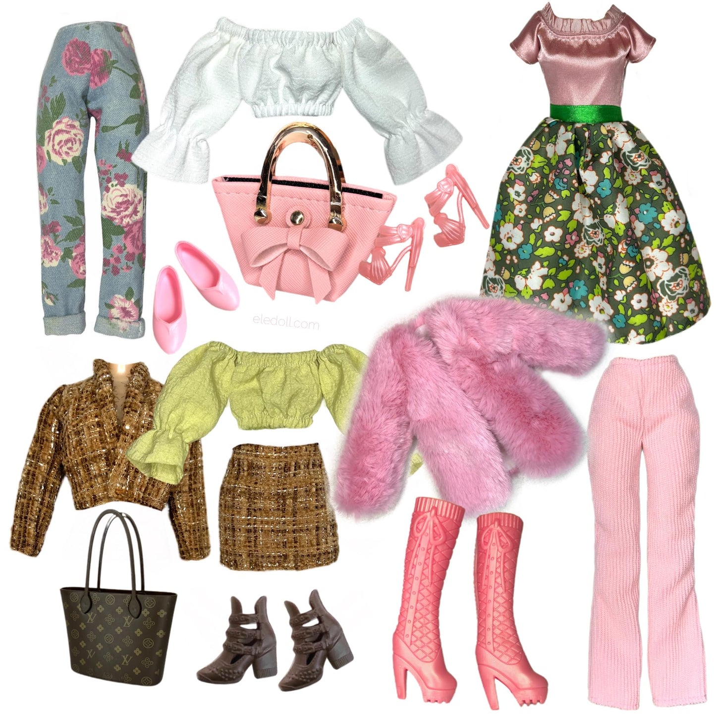 Eledoll Clothes Deluxe Fashion Pack For 11.5 Inch - 12 Inch Fashion Doll Four Seasons Antheia Set