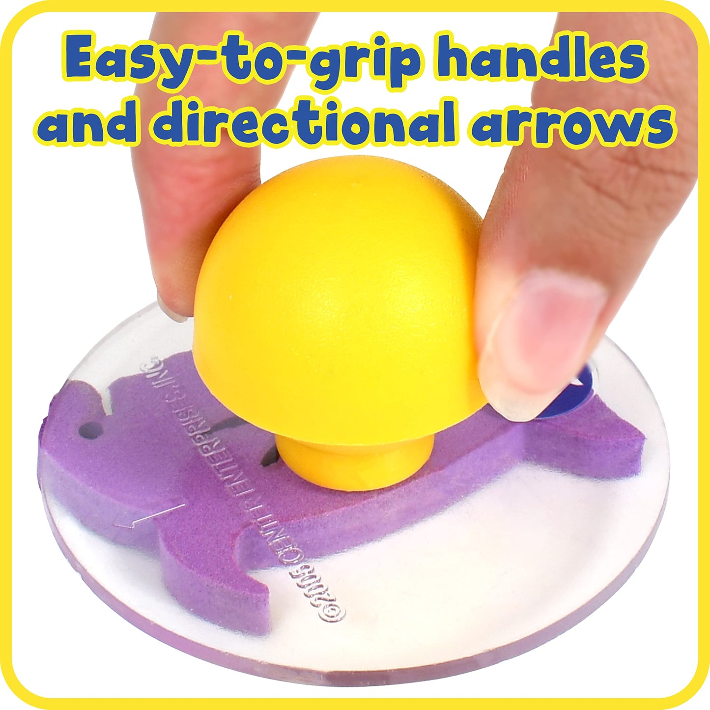 READY 2 LEARN Giant Stampers - Sea Creatures - Set of 10 - Easy to Hold Foam Stamps for Kids - Arts and Crafts Stamps for Displa