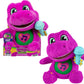 Barney World Toddler Toys by Fisher-Price, Tall Plush, 10.5 -inch Figure with Sounds, Soft Texture for Play, Kids Ages 2+ Years