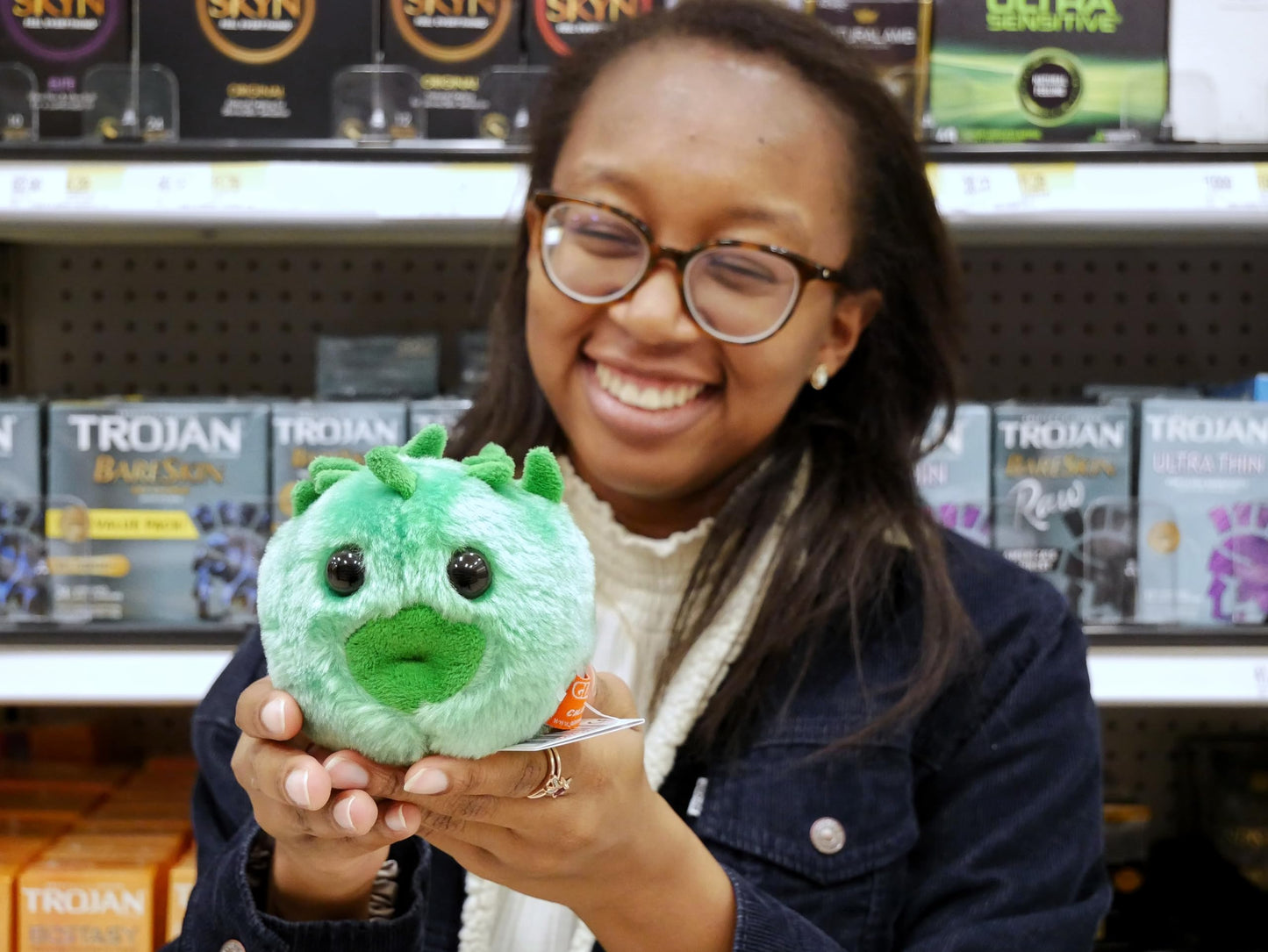 GIANTmicrobes Chlamydia Plush, STIs, STDs, Medical Gag Gifts Funny, OBGYN Gifts for Doctors, Infection Prevention Gifts, Infecti