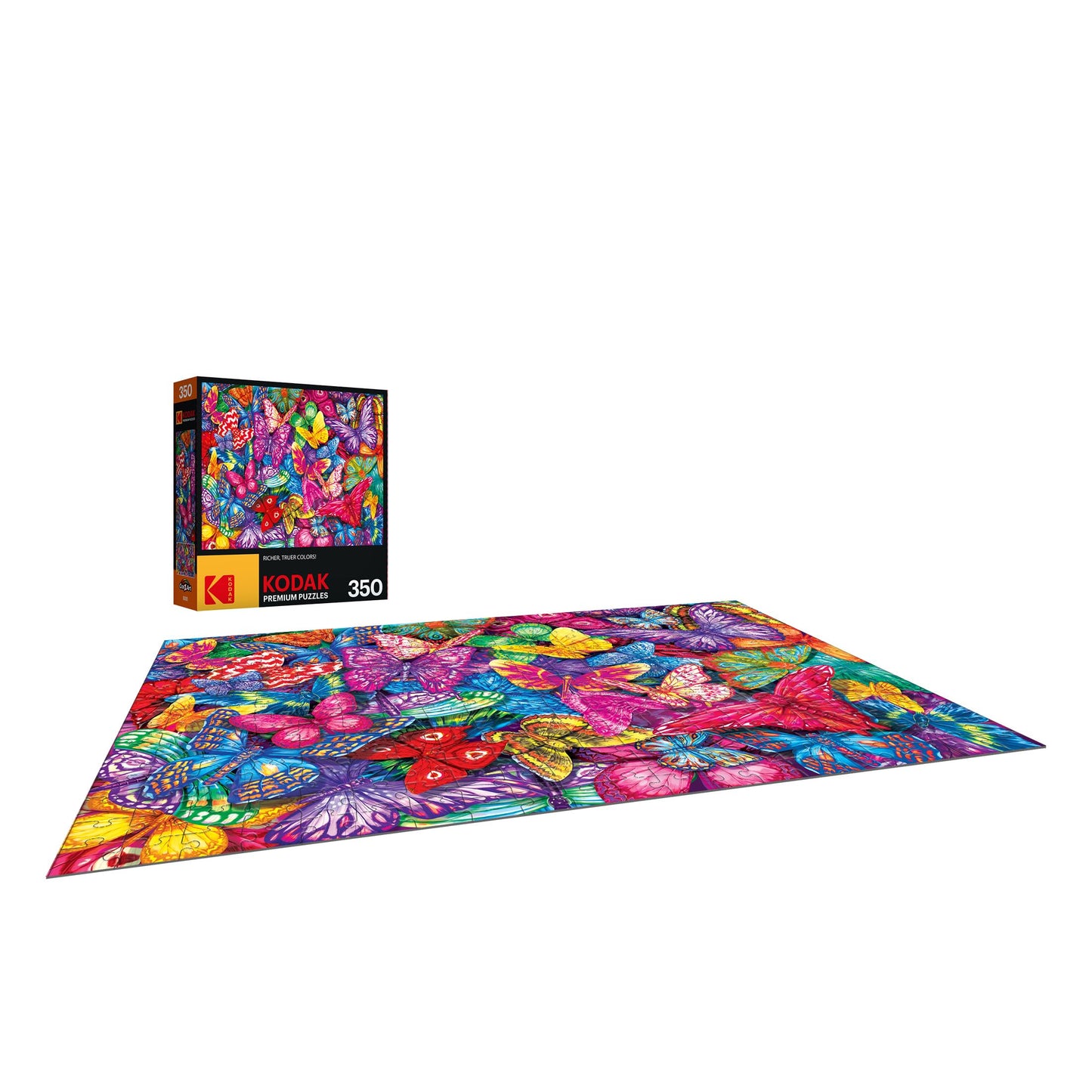 Roseart - Kodak Premium - Colorful Butterflies - 350 Piece Jigsaw Puzzle For Adults
