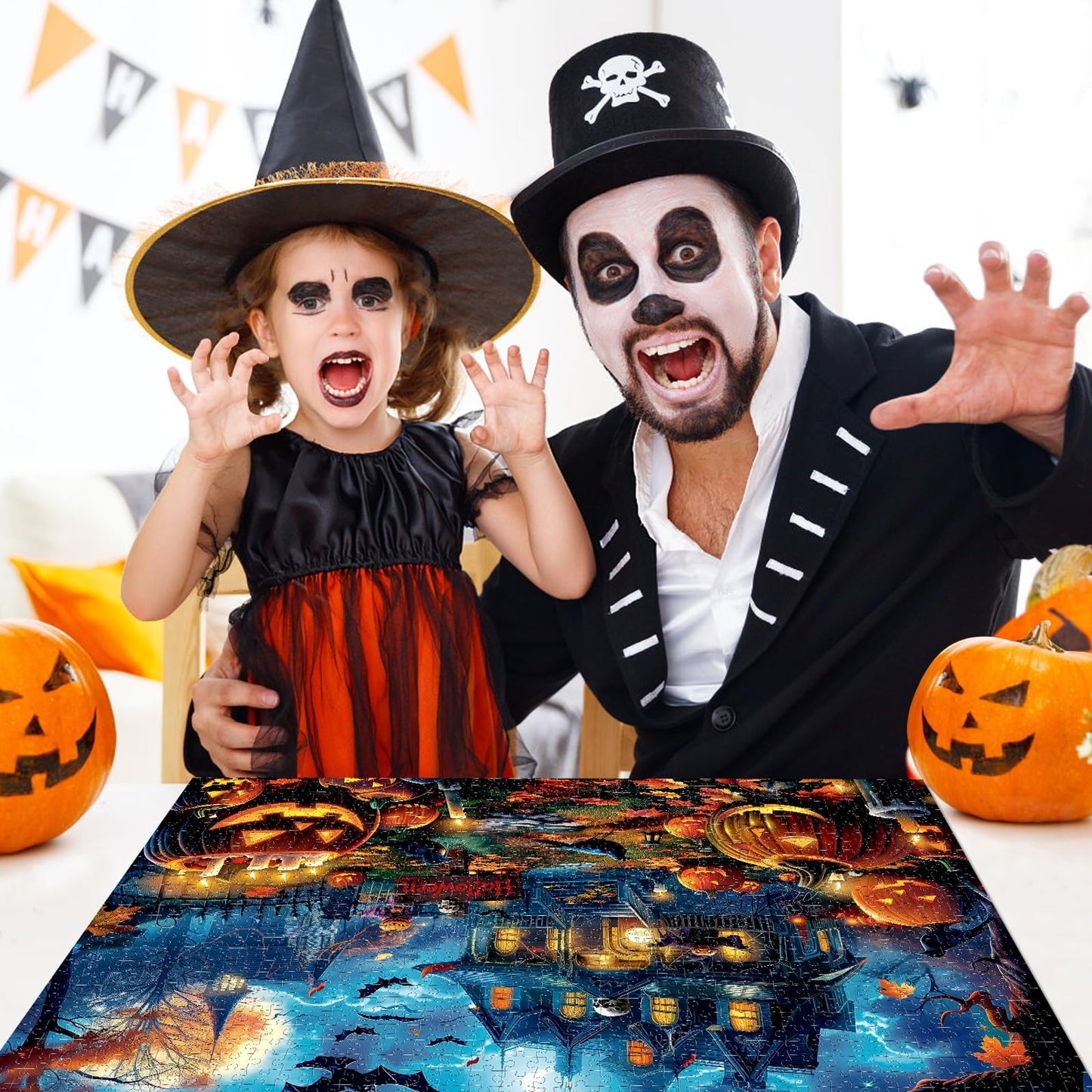 Nattork Jigsaw Puzzle 1000 Pieces for mature-themeds  Halloween Haunted House Challenging mature-themed Puzzles for Halloween Decor & Gift