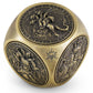 Kabinka Spinner Dice for 7 in 1 DND Dice Set, Unique Metal Dice for Dungeons and Dragons RPG Role Playing Gaming (Bronze)