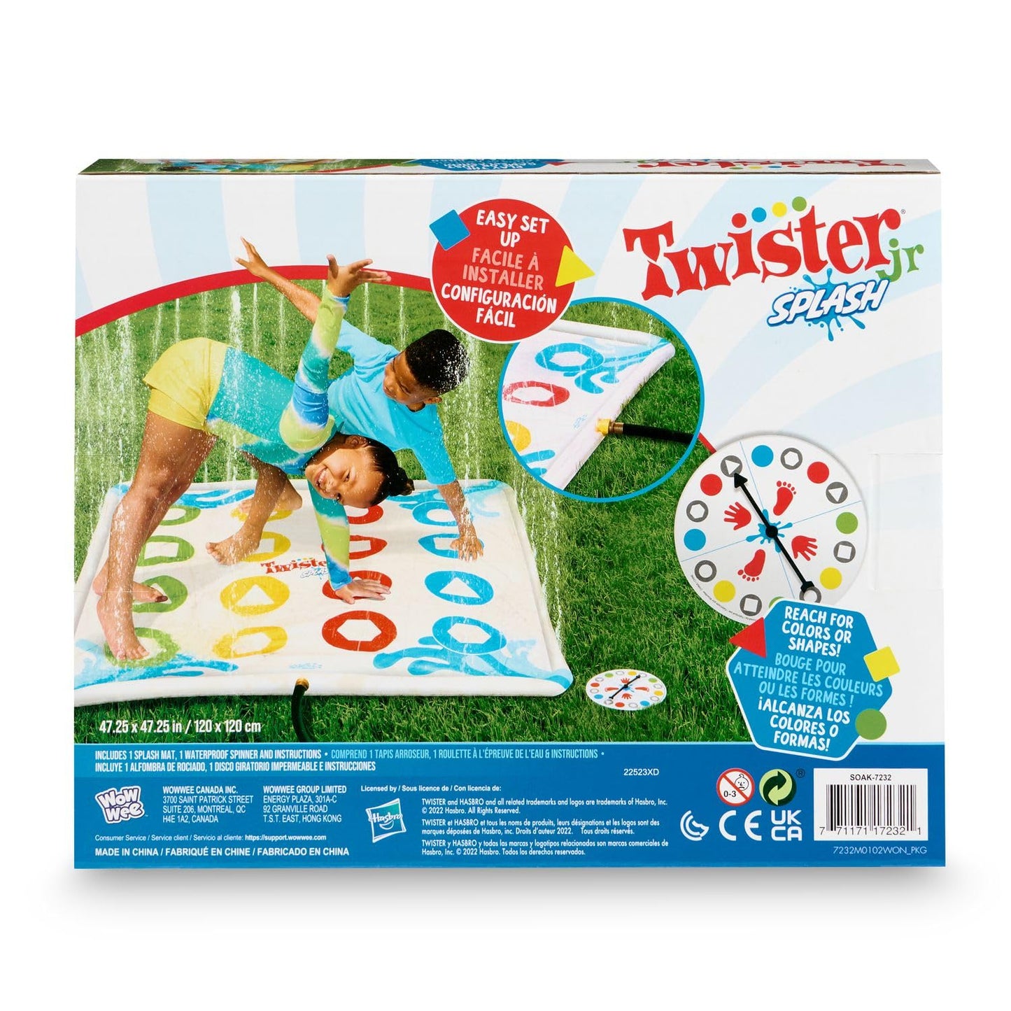Hasbro Twister Jr. Splash - Outdoor Inflatable Water Twister Game for Kids