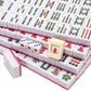 Yellow Mountain Imports Chinese Mahjong Set - Rouge Harmony    - With 146 Medium Tiles, Red Vinyl Case, Wind Indicator And Dice