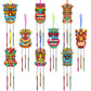 Fennoral 9 Pack Wind Chime Kit For Kids Make Your Own Tiki Wind Chime Wooden Arts And Crafts For Girls Boys Diy Coloring Hawaii