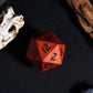 Hddais 50Mm Wood D20 Dnd Dice Red Pear Wood Dice 20 Sided Dice With Gift Case For D&D Dungeons And Dragons Role Playing Games