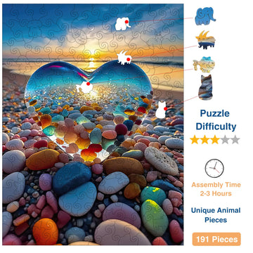 Wooden Puzzle for mature-themeds  Wooden Jigsaw Puzzles for mature-themeds  Unique Wood Animal Shaped Puzzles mature-themed with Exquisite Wooden Box (11.2 x 14.9in  191pcs)