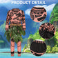 Slivomi 5Pcs Kids Halloween Costume Set For Ocean Costume Kids Boys Printed Tattoos Costume With Artificial Leaves Belt Cute Cos