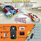 Slot Car Race Track Sets Dual-Player Electric Remote Control Cars Rechargable Magnetic Cars Racing Game with Hand Controllers Ci
