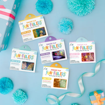 Glo Pals Fun Fillers Sensory Play Accessories Pack, Themed Accessories For Sensory Bins (Epic Adventures – Fairy, Farm, Safari, Sea + Space)