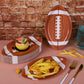 Adxco 100 Pieces Football Shaped Disposable Paper Plates Football Party Plates Football Party Supplies For Football Theme Party Supplies Sports Game Birthday Decoration, 9.4 X 5.9 Inch