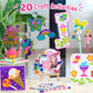Imagimake Fabulous Craft Kit-Arts And Crafts For Kids Ages 6-8-Suncatcher Kits For Kids-Air Dry Clay, Paper Quilling Kit, Stamp For Kids- Princess, Unicorn Toys- Gifts For 5, 6, 7, 8, 9 Year Old Girls, Multicolour