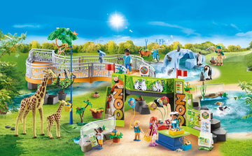 Playmobil Large City Zoo Playset, Multicoloured, Plastic, 58.5 x 12.5 x 38.5 cm, Model 70341