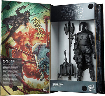 Star Wars The Black Series Boba Fett (in Disguise) SDCC limited availability 6-Inch-Scale War of The Bounty Hunters Comic Set F5536 Multicolored Collectible by Hasbro Ages 4 and Up  Black multicolored