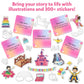 Skillmatics Storybook Art Kit - Unicorn & Princesses, Easter Basket Stuffers, Write & Create Fairytale Stories, Creative Activity For Girls & Boys, Gifts For Kids Ages 5, 6, 7, 8, 9, 10