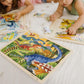 Melissa & Doug Wooden Jigsaw Puzzle Bundle - Dinosaur, Safari & Ocean - 15.7x11.7x1.2 inches - Blue - Ages 3+